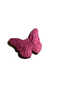 Butterfly Shape Iris Die cut 2019 Mardi Gras Doubloon New Orleans Pink - Picture 1 of 3