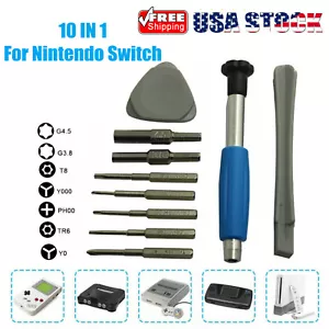 Triwing Screwdriver Repair Tool Kit 10 in 1 For Nintendo Switch SNES N64 NES Wii - Picture 1 of 9