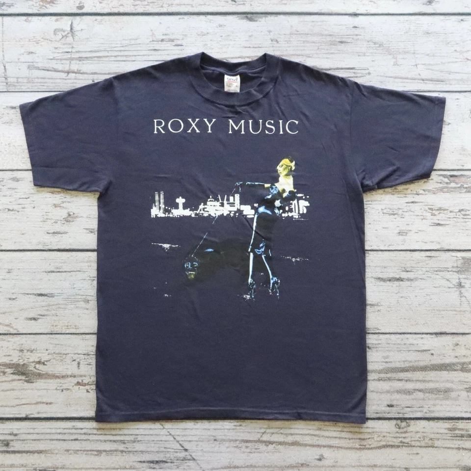 Vintage Roxy Music Band Tshirt Size L Blue - Image 1 of 4