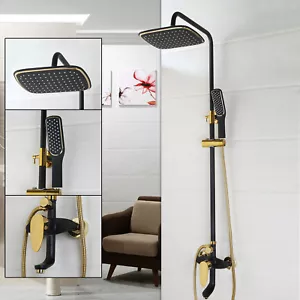 Juego de rociador de ducha de mano cuadrado negro para baño - Imagen 1 de 10