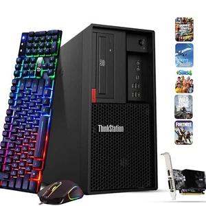 Lenovo Tower Gaming PC Intel i5-8500 16GB 512GB SSD RGB KB&M Gtx 1660s Window 11 - Picture 1 of 7