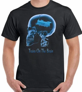 Camiseta Train Modelo Ferrocarril Set Locomotora Observando el Cerebro Hombres Camiseta Divertida - Imagen 1 de 2