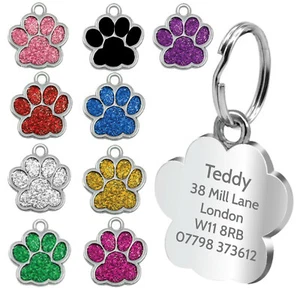 Dog Tag Engraved Pet Tags Personalised ID Tags Name Disc Animal Cat Collar Tag - Picture 1 of 19