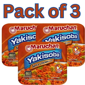 Maruchan Yakisoba Spicy Chicken Flavor 4.11 oz - Pack of 3 - Hot & Spicy Noodles - Picture 1 of 5