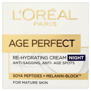 L'OREAL AGE PERFECT RE-HYDRATING CREAM NIGHT ANTI-SAGGING, ANTI-AGE FLECKEN CREME - Bild 1 von 3