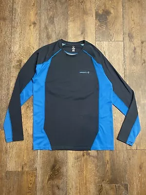 Merrell Outdoors Longsleeve Thermal Soft Blue And Navy Shirt Size Large - Image 1 of 4