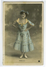 c 1907 French Theater Music Hall Melle REBECCA Dancer Cabaret photo postcard
