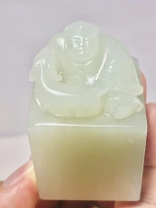 Chinese late Qing white jade paper weight - Picture 1 of 9