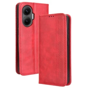 For XiaoMi Poco F7, Luxury Retro Flip Leather Wallet Stand Card Slots Cover Case - Picture 1 of 24