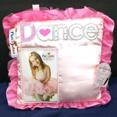 Ballet Class Autograph Satin Dance Pillow All That Dance Gift Photo Pocket Cute - Image 1 of 4