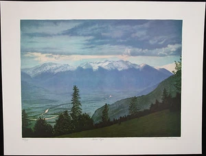 NORMAN GAUTREAU, Original Lithograph, Snow Caps, Signed Numbered - Picture 1 of 5