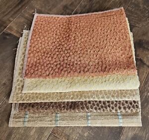Henry Calvin Lot of 5 Textured 100% Silk Upholstery Fabric Samples 13" Squares
