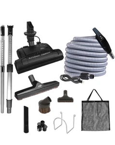 Zentralstaubsauger Teppich Deluxe Zubehör-Kit, 40 Fuß Dual Voltage Schlauch mit Pigta... - Bild 1 von 6