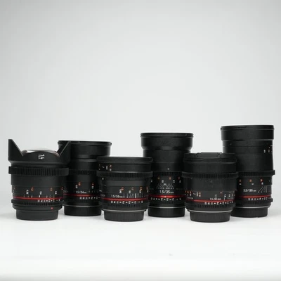 Juego de 6 lentes Rokinon Cine DS Prime montaje EF 14 mm, 24 mm, 35 mm, 50 mm, 85 mm y 135 mm Foto 1 de 4