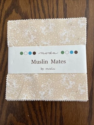 Moda Muslin Mates Charm Pack 42 Squares, - Image 1 of 2