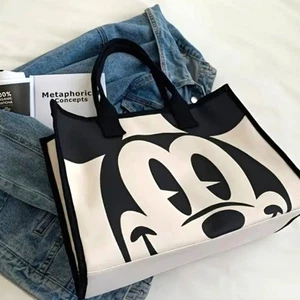 Mickey Mouse Tasche schwarz-weiß Canvas modernes und vielseitiges Design - Bild 1 von 12