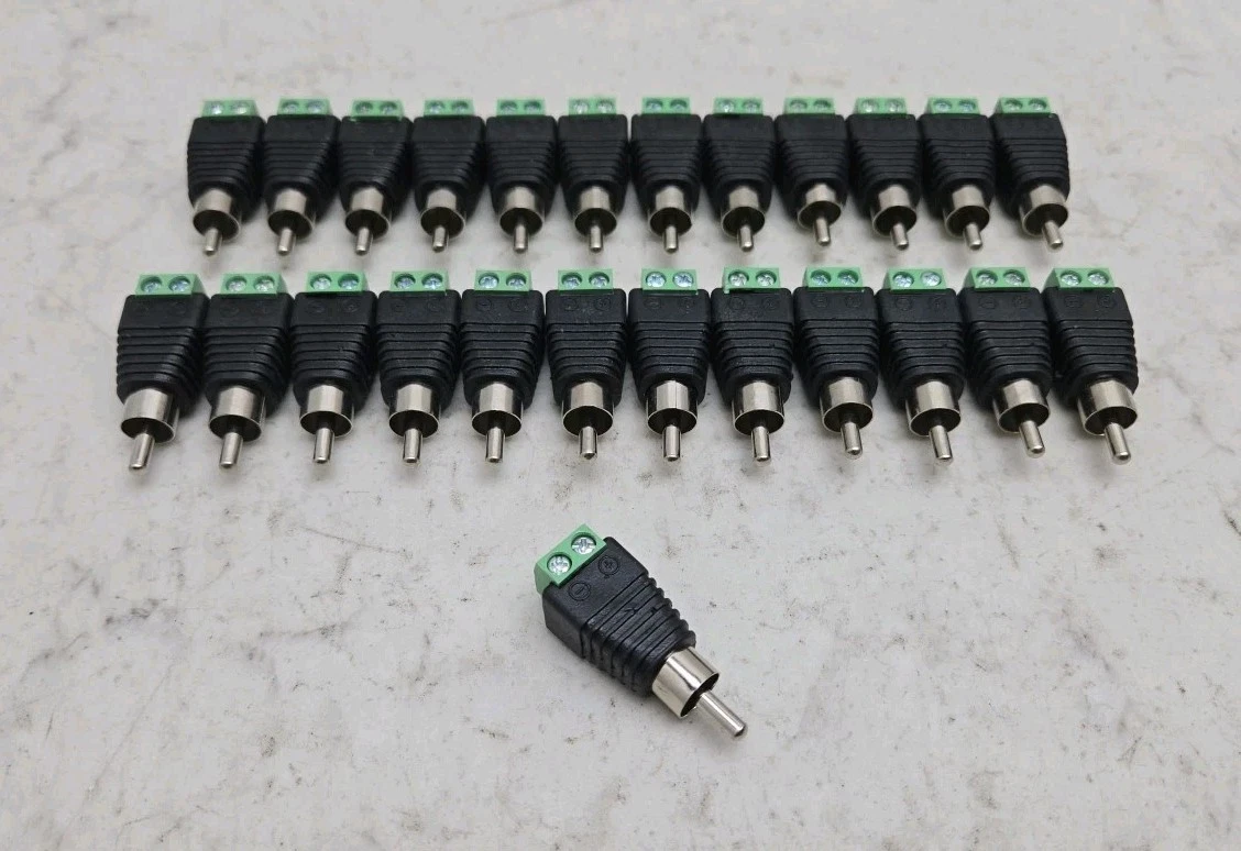 ALEKOR Phono RCA Macho Enchufe A AV Terminal De Tornillo De