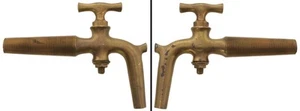 Early Brass 5 3/4" Tapered Spigot for Wooden Barrel - w/ Shutoff - mjdtoolparts - Picture 1 of 1