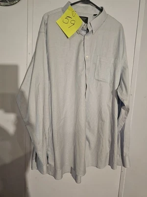 Camisa con botones Nordstrom Shop Smart Care para hombre talla 20 38-39 azul amarillo... Foto 1 de 4