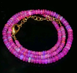 Hilo de cuentas de ópalo de fuego etíope natural 16" 3-5 mm para hacer joyas - Imagen 1 de 6