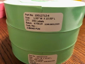 🦓 Zebra 1" x 10" Z-Band Spaß direkte Thermo Armbänder 10012714-4~~ GRÜN - Bild 1 von 1
