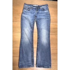 BKE Denim Culture Bootcut Jeans Women's Size 30R Dark Wash Embellished Pockets - Picture 1 of 12