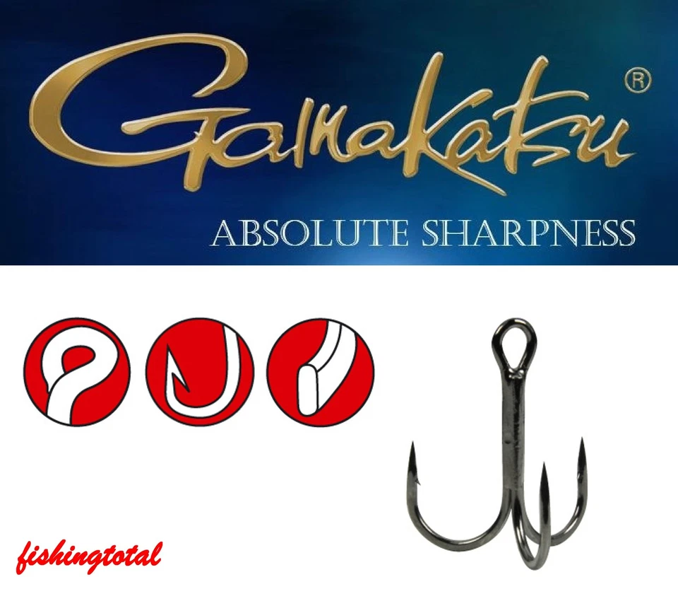 GAMAKATSU Drilling Treble 18 Heavy Wire 5er Pack -alle Größen- NEU&OVP - Bild 1 von 1