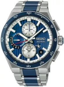 SEIKO ASTRON SBXC181 NEXTER Solar GPS Dual Time Chronograph Date Blue 2025 JPN - Picture 1 of 10