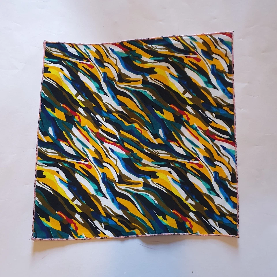 Мужской карман квадратный носовой платок хлопок многоцветный ручной работы африканский принт ткани - Изображение 1 из 1