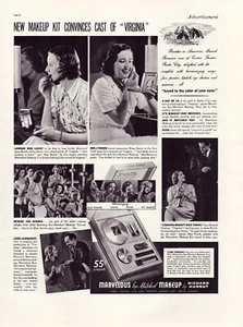 Print Ad Richard Hudnut Makeup 1937 Virginia Full Page Magazine 10.5"x13.5" - Picture 1 of 1