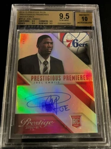 2014-15 Prestige Plus Prestigious Premiers Signatures #PP-JE Joel Embiid 9.5 BGS - Picture 1 of 2