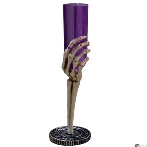 Skeleton Hand Goblet Chalice 9.75" Halloween Plastic Party Cup, Purple - Picture 1 of 2
