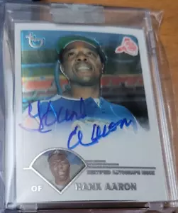 2003 Topps Retired Signature Edition Chrome Hank Aaron Autograph nmmt+ sealed - Picture 1 of 2