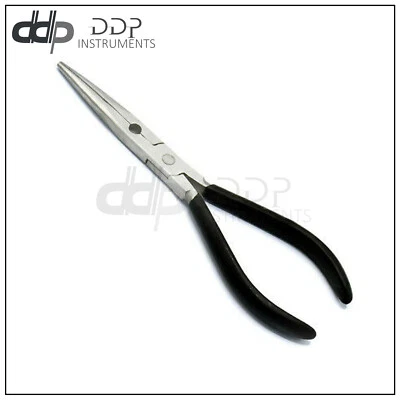 DDP 8" Long Needle Nose Stainless Steel Pliers Side Cutter with PVC Handle