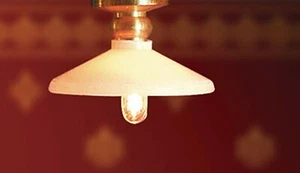 Ceiling Light With White Shade Dolls House 1:12 Scale Miniature Accessory DE049B - Picture 1 of 2