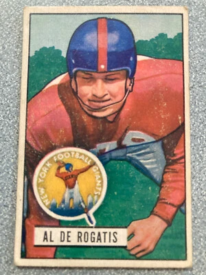 🔥VINTAGE🔥 1951 BOWMAN AL DE ROGATIS #55 VG/EX NEW YORK GIANTS - Image 1 of 2