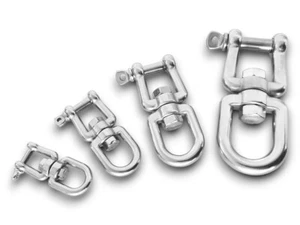 Edelstahl Wirbel Auge Gabel für Ketten drehbar drehen verbinden AISI 316 V4A - Bild 1 von 1