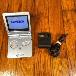 Nintendo Gameboy Advance GBA SP Pearl Blue AGS-101 Handheld Console System Works - Picture 1 of 6