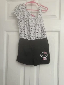 Hello Kitty Black & White Logo Dress  Size 6 - Picture 1 of 6