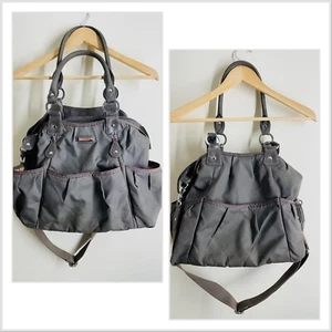 Storksak Olivia Nylon Diaper Bag Grey - Picture 1 of 11