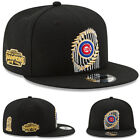 New Era Chicago Cubs Black Snapback Hat 2016 World Series Champion Trophy Cap