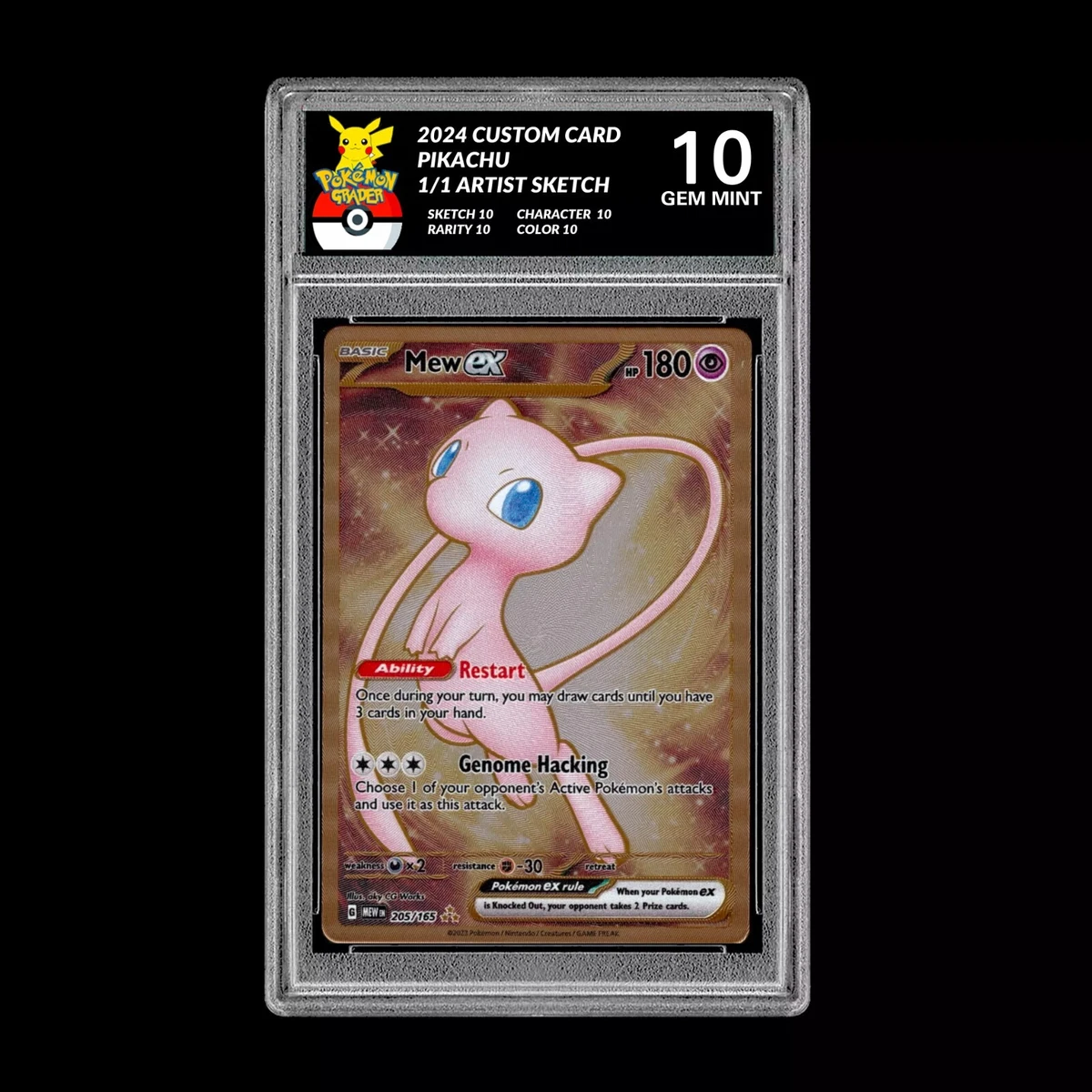 PSA10】ミュウ ex 海外正規版 205/165 HYPER RARE Mew EX 205/165