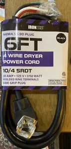 Nema 6 ft. 4-Wire Dryer Replacement Cord - Picture 1 of 1