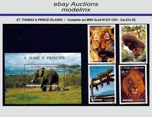 St. Thomas & Prince Islands - 1996, Komplettsatz Sc.#1237-41, postfrisch - Kat.$ 14,25 - Bild 1 von 1