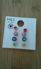 M&S Quartet of Coloured Earrings