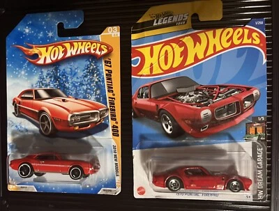 HOT WHEELS PONTIAC CUSTOM '67 FIREBIRD Snowflake,  & 1970 Pontiac Firebird - Image 1 of 4