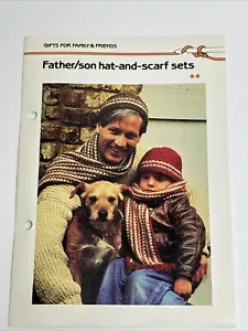 Father Son Hat & Scarf Sets Crochet Pattern Card Marshall Cavendish - Picture 1 of 5