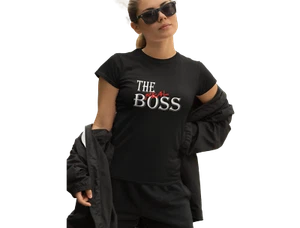 THE Boss and REAL BOSS  COUPLE'S tees small women's and large men's bundle - Picture 1 of 3