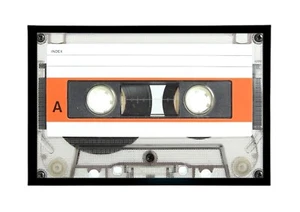 Cassette tape Doormat novelty design rubber backed 60cm x 40cm Retro 80s - Picture 1 of 2