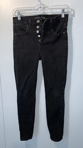 VERONICA BEARD Debbie skinny Hochhausjeans schwarz Knopfleiste Stretch Größe 26/2 - Bild 1 von 8